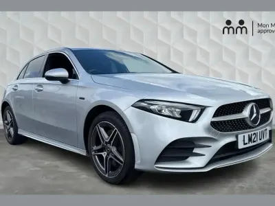 Used Mercedes A250 AMG line 218 HP (160 kW) 2021 Silver Hatchback