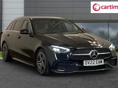 Usado Mercedes C200 AMG line 204 HP (150 kW) 2022 Preto Carrinha
