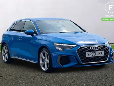 Used Audi A3 S-Line 190 HP (139 kW) 2023 Blue Sedan
