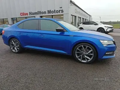 Used Skoda Superb SportlinePlus 150 HP (110 kW) 2024 Blue Hatchback