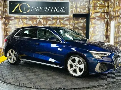 Used Audi A3 Sportback S-Line 150 HP (110 kW) 2021 Blue Hatchback