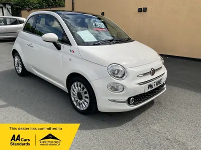 Used Fiat 500 Lounge 69 HP (50 kW) 2017 White Hatchback