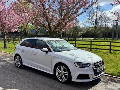 Used Audi A3 Sportback S-Line 150 HP (110 kW) 2018 White Hatchback
