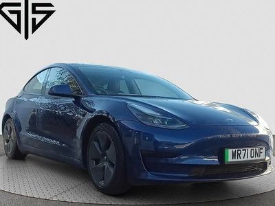 Blue Used 2021 Tesla Model 3 Standard Range Sedan | £15,795 (Fair price)