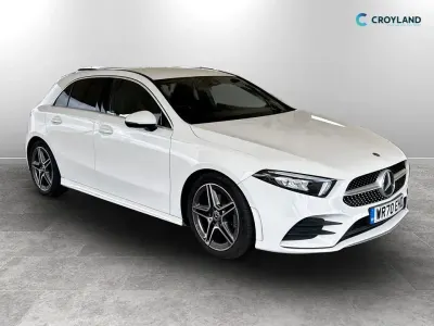 Used Mercedes A180 AMG line 136 HP (100 kW) 2020 White Hatchback