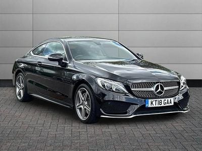 Used Mercedes C220 AMG line 170 HP (125 kW) 2018 Black Coupe