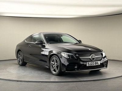 Used Mercedes C220 AMG line 194 HP (142 kW) 2022 Obsidian black Coupe