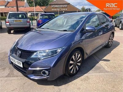 Blue Used 2015 Honda Civic SR Hatchback | £6,995 (Fair price)