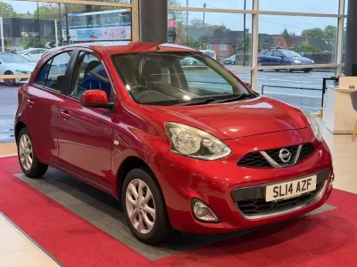 Second-hand Nissan Micra Acenta 80 CP (58 kW) 2014 Roșu Hatchback