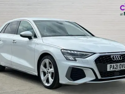 Used Audi A3 S-Line 150 HP (110 kW) 2021 White Sedan