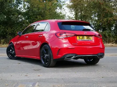 Used Mercedes A200 AMG Line Premium 163 HP (119 kW) 2019 Red Hatchback