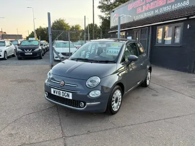 Used Fiat 500 Lounge 69 HP (50 kW) 2018 Grey Hatchback