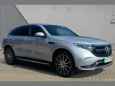 Used Mercedes EQC400 AMG line 300 kW (408 HP) 2023 Metallic paint hightech silver SUV