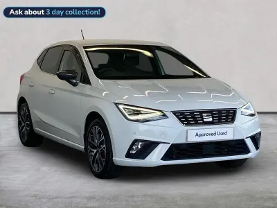 Used Seat Ibiza XCELLENCE Lux 108 HP (79 kW) 2022 White Hatchback