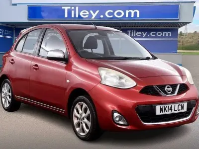 Second-hand Nissan Micra Acenta 80 CP (58 kW) 2014 Roșu Hatchback
