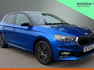 Used Skoda Fabia Design Edition 116 HP (85 kW) 2024 Race blue metallic black magic pearl effect Hatchback