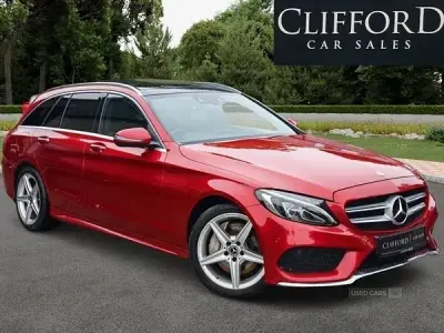 Used Mercedes C250 AMG Line Premium Plus 204 HP (150 kW) 2017 Red Estate