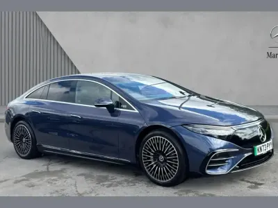 Used Mercedes EQS450+ AMG Line Premium Plus 244 kW (333 HP) 2023 Sodalite blue Sedan