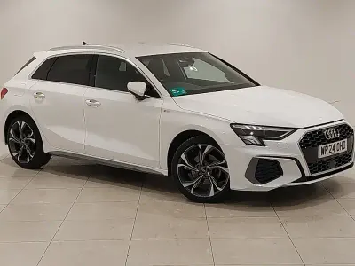 Used Audi A3 S-Line 110 HP (80 kW) 2024 White Hatchback