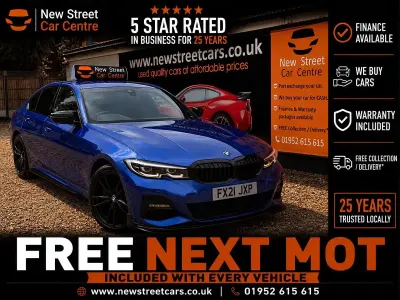 Used BMW 330e M Sport 292 HP (214 kW) 2021 Blue Sedan