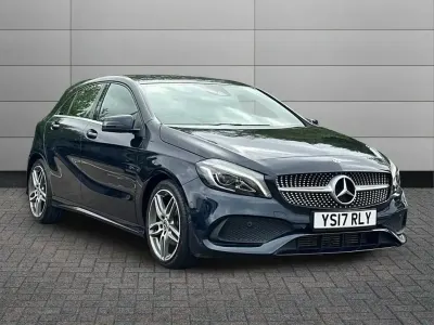 Used Mercedes A180 AMG Line Premium 109 HP (80 kW) 2017 Blue Hatchback