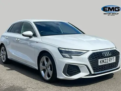 Used Audi A3 Sportback S-Line 150 HP (110 kW) 2022 White Hatchback
