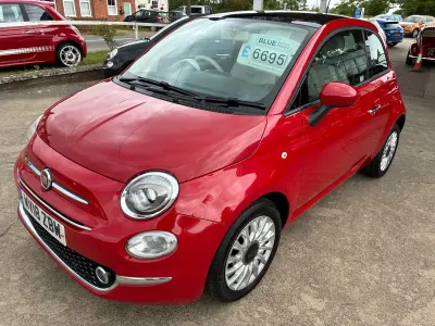 Used Fiat 500 Lounge 69 HP (50 kW) 2018 Red Hatchback