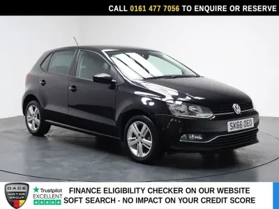 Used VW Polo Match 90 HP (66 kW) 2016 Black Hatchback