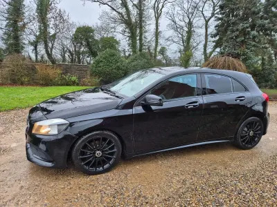 Used Mercedes A200 AMG line 136 HP (100 kW) 2017 Black Hatchback