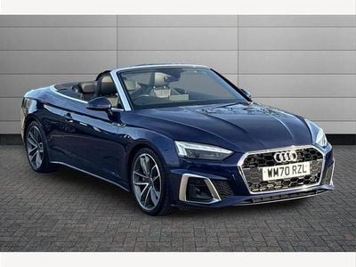 Used Audi A5 Cabriolet S-Line 204 HP (150 kW) 2021 Navarra blue Cabriolet