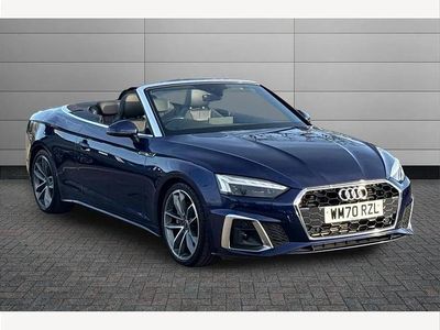 Used Audi A5 Cabriolet S-Line 245 HP (180 kW) 2021 Navarra blue Cabriolet
