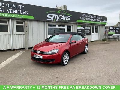 Used VW Golf SE 105 HP (77 kW) 2011 Red Cabriolet