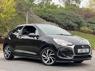 Black Used 2017 DS Automobiles DS3 Connected Chic Hatchback | £4,595 (Fair price)