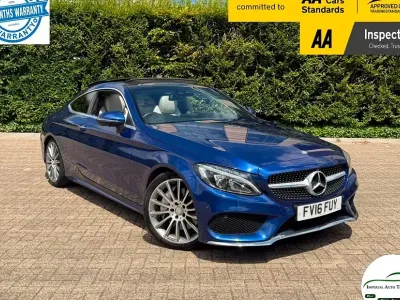 Used Mercedes C300 AMG Line Premium Plus 2016 Blue Coupe