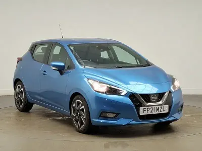 Used Nissan Micra Acenta 92 HP (67 kW) 2021 Blue Hatchback