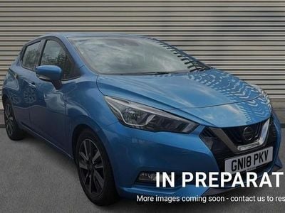 Begagnad Nissan Micra Acenta 90 HK (66 kW) 2018 Blå Halvkombi