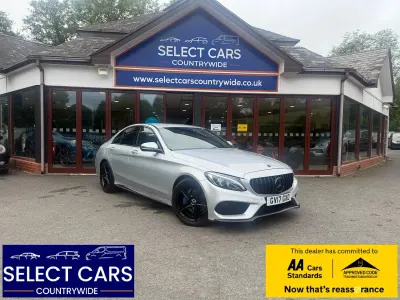 Used Mercedes C220 AMG line 170 HP (125 kW) 2017 Silver Sedan
