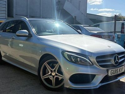 Begagnad Mercedes C220 AMG Line Premium Plus 170 HK (125 kW) 2015 Silver Kombi