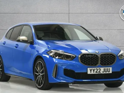 Used BMW M135 Shadowline 302 HP (222 kW) 2022 Blue Hatchback