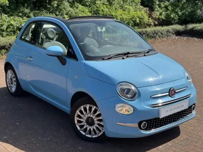 Used Fiat 500 Lounge 2016 Blue Cabriolet