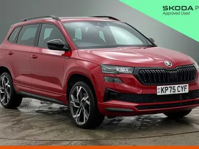 Used Skoda Karoq SportLine 110 HP (80 kW) 2025 Velvet red metallic SUV