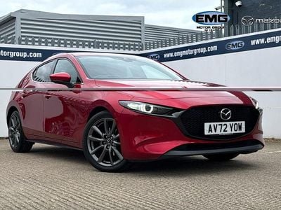 Begagnad Mazda 3 Inclusive 122 HK (89 kW) 2022 Röd Halvkombi