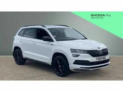 Used Skoda Karoq SportLine 150 HP (110 kW) 2020 White SUV