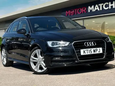 Used Audi A3 Sportback S-Line 2015 Black Hatchback