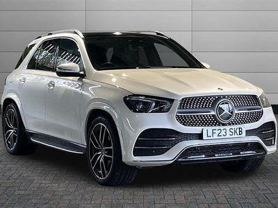 Diamond white bright Used 2023 Mercedes GLE400 AMG line Estate | £54,695 (Fair price)