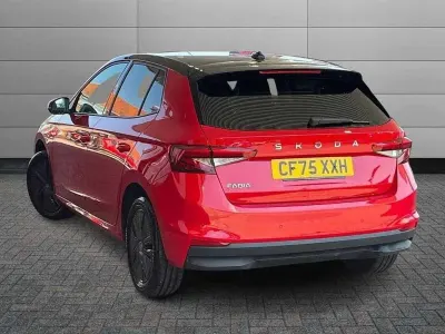 Used Skoda Fabia Design Edition 113 HP (83 kW) 2026 Velvet red metallic black magic pearl effect Hatchback