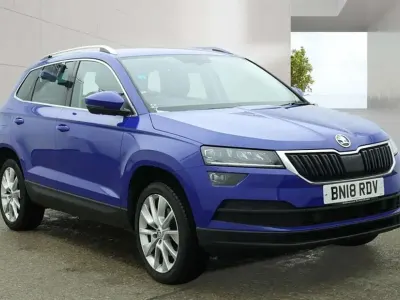 Used Skoda Karoq SE L 150 HP (110 kW) 2018 Blue SUV