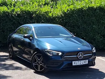 Used Mercedes CLA250e AMG Line Premium 218 HP (160 kW) 2022 Blue Coupe