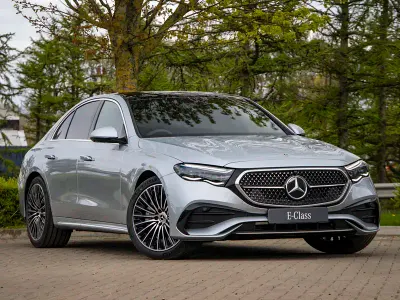 New Mercedes E220 AMG Line Premium Plus 197 HP (144 kW) 2025 Silver Sedan