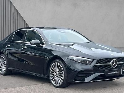 Used Mercedes A250 AMG Line Premium Plus 218 HP (160 kW) 2023 Cosmos black metallic Sedan